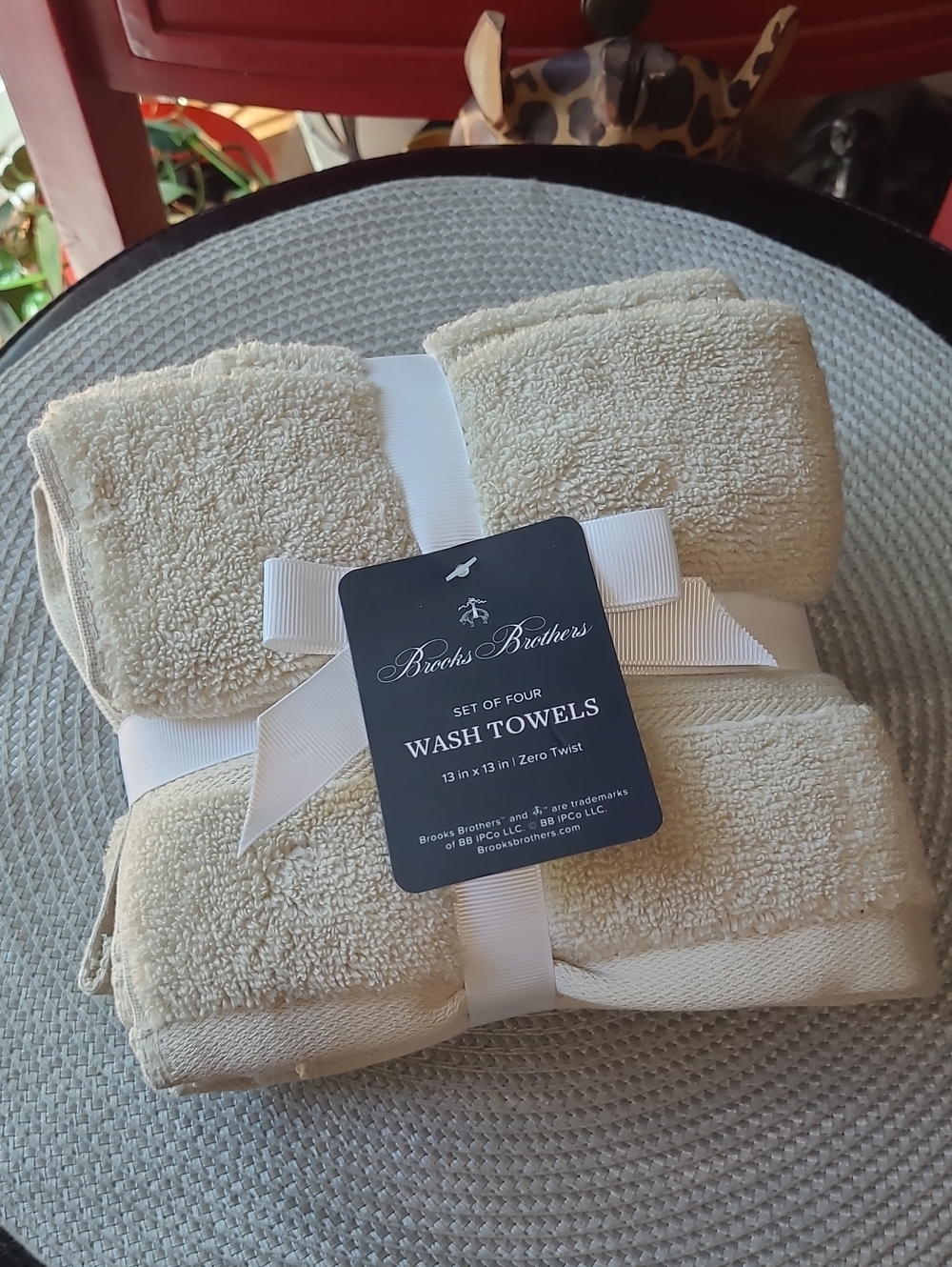 Brooks Brothers Cream Wash Towels - Set of Four